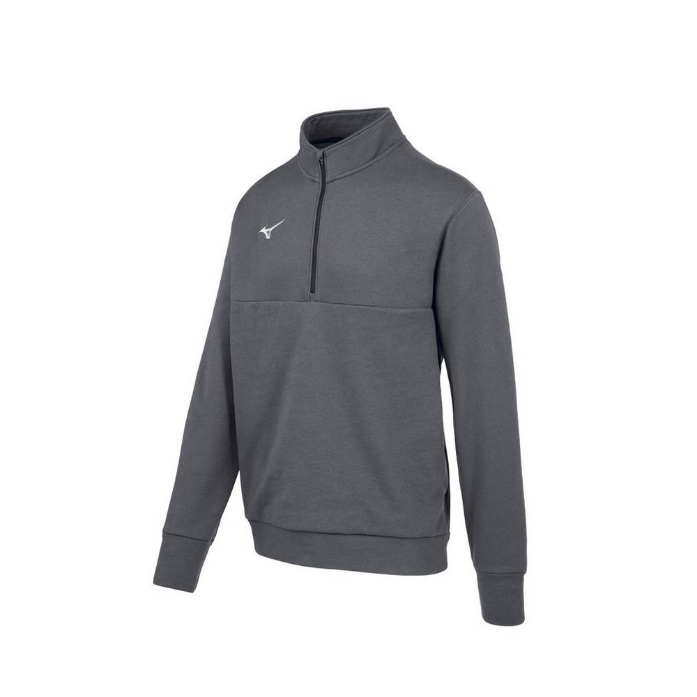 Pullover Mizuno MZ1 1/4 Zip Fleece Hombre Gris Ofertas IAMS-25436